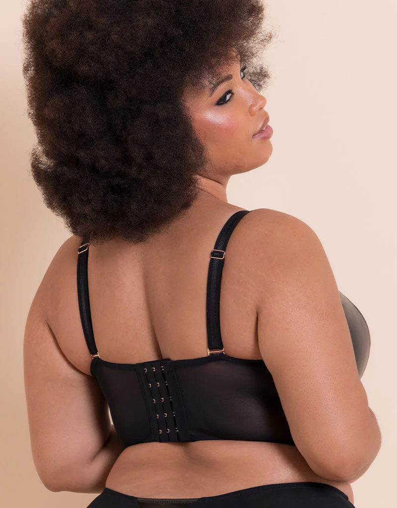 Scantilly Hell For Pleather Superplunge Longline Bra Black - Image 5